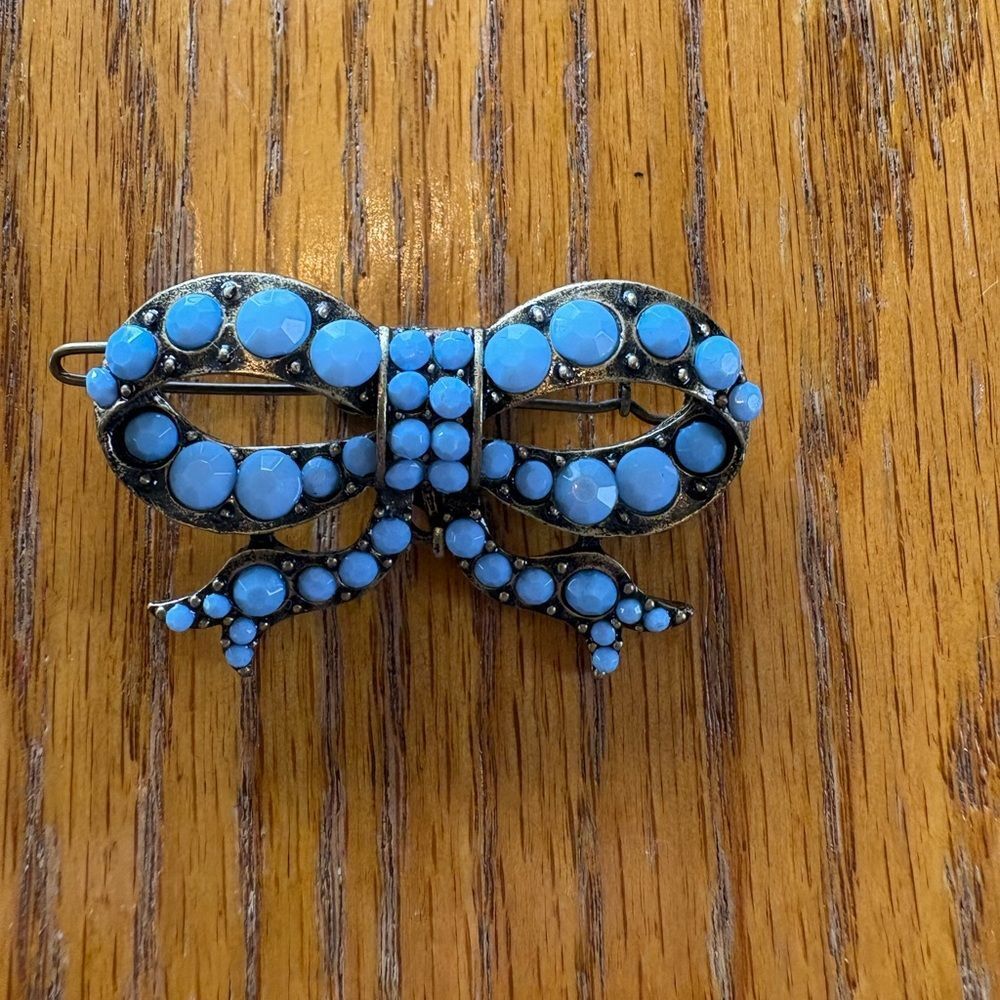 Blue Bow Crystal Accent hair clip Women Jewelry